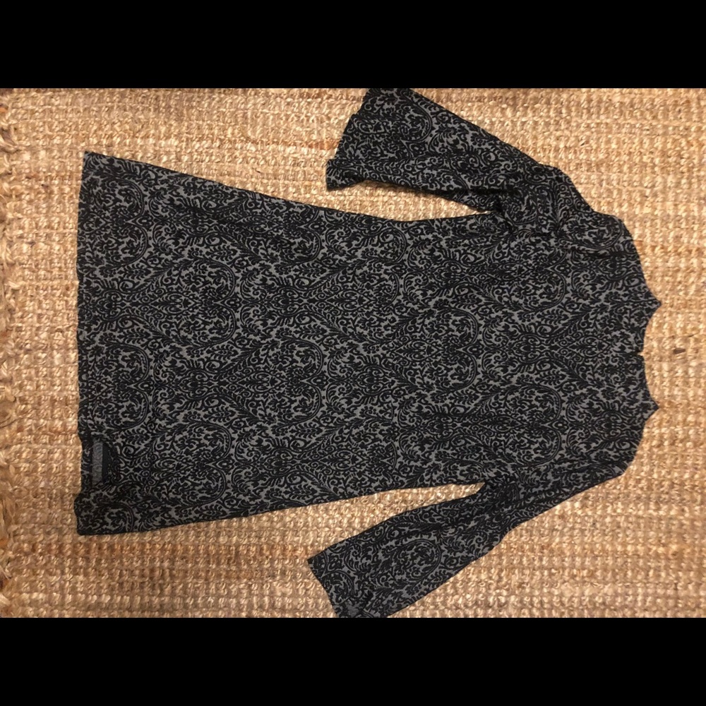 Loft black patterned dress